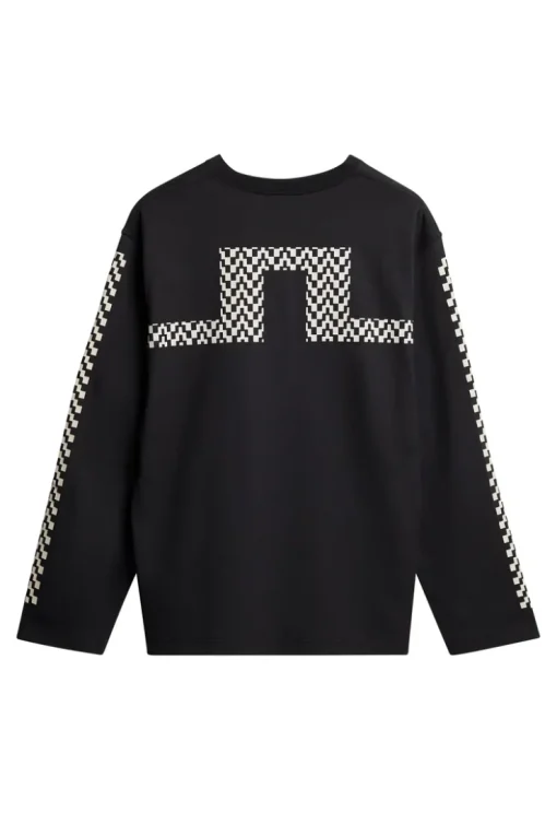 T-shirts|Tops<J.Lindeberg Walsh LS Print T-shirt Black