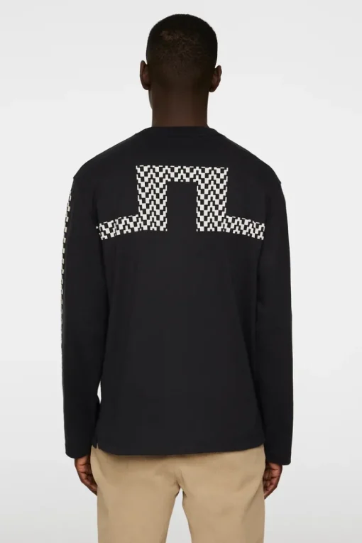 T-shirts|Tops<J.Lindeberg Walsh LS Print T-shirt Black