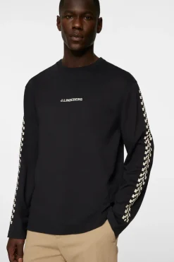 T-shirts|Tops<J.Lindeberg Walsh LS Print T-shirt Black