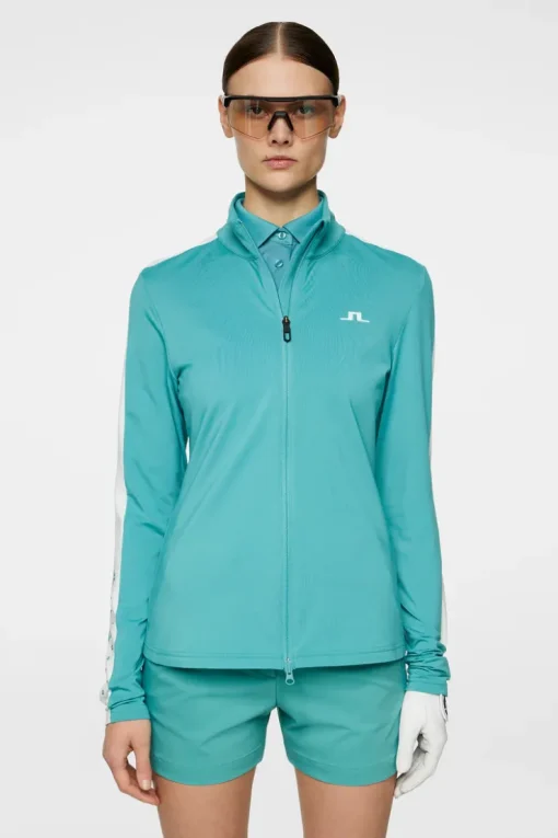 Golf|Base & Mid Layers<J.Lindeberg Wilma Mid Layer Teal