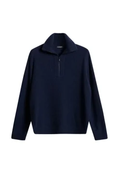 Après Ski<J.Lindeberg Wilmer Quarter Zip Knit JLNavy