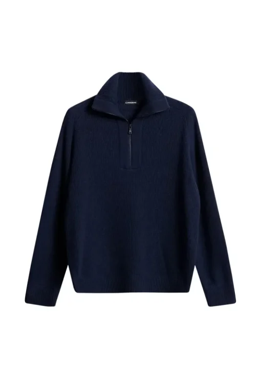 Après Ski<J.Lindeberg Wilmer Quarter Zip Knit JLNavy