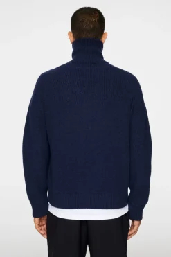 Après Ski<J.Lindeberg Wilmer Quarter Zip Knit JLNavy
